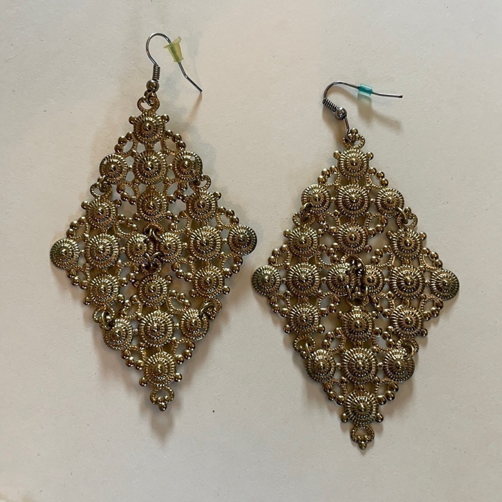 Gold Statement Earrings
